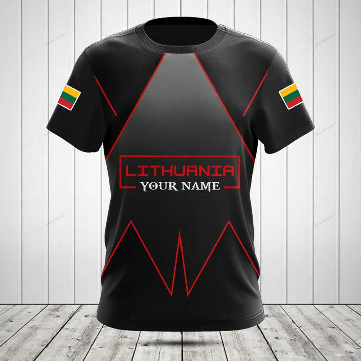 Men'S Fashion Names - カスタム名夏カジュアルリトアニア国旗グラフィック Tシャツクールメンズファッションジャージソフト半袖トップス速乾性スポーツウェア