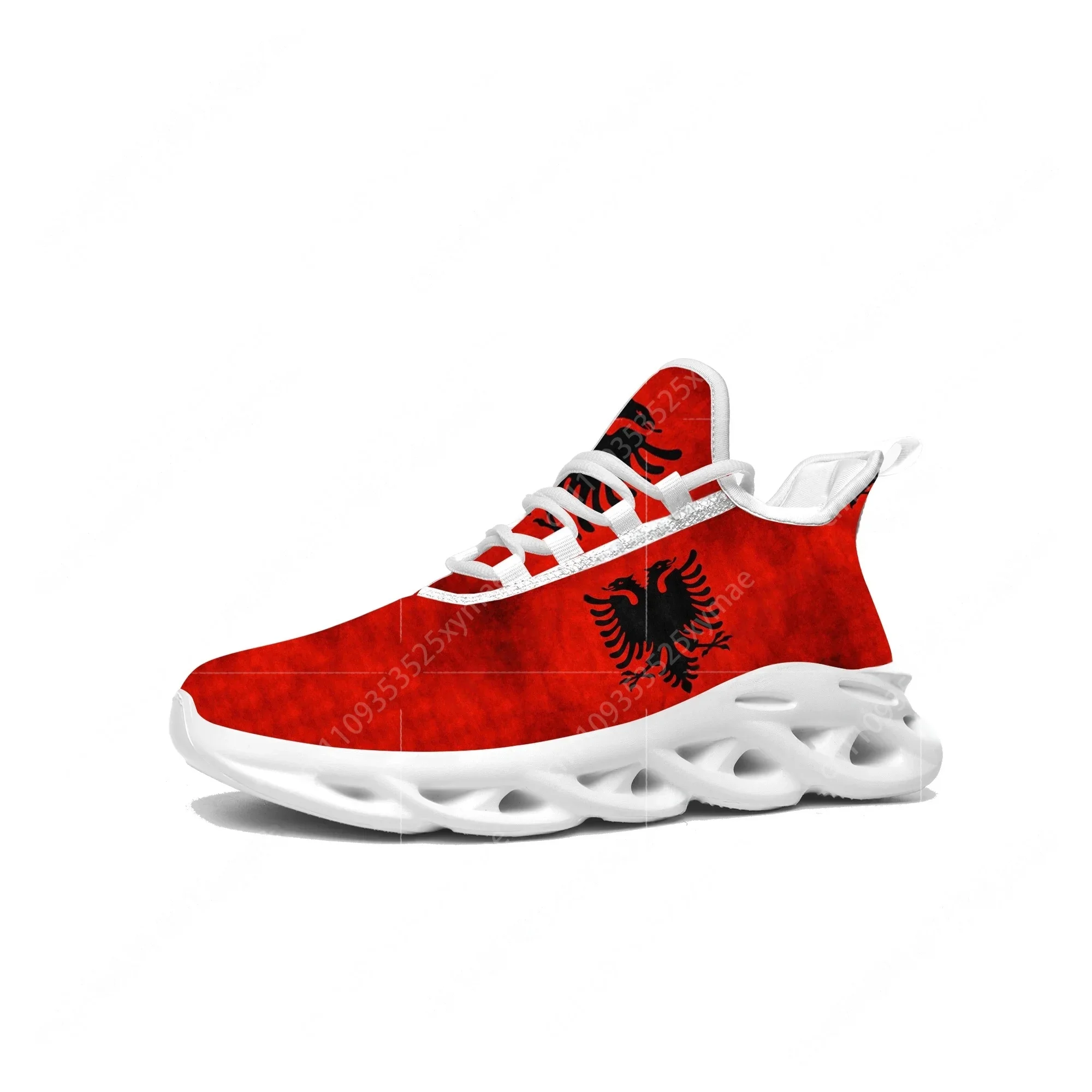 Men'S Fashion Running Shoes - アルバニア国旗柄フラットスニーカー メンズ レディース アルバニア ポップスポーツ ランニング