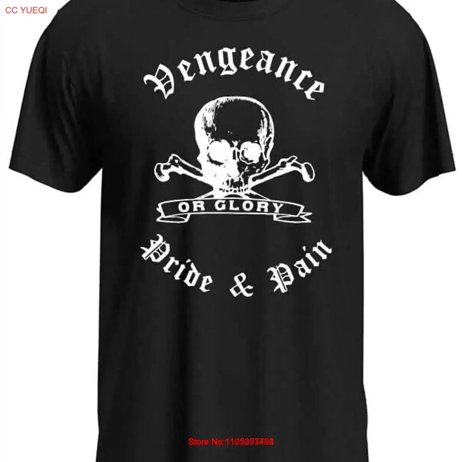 Mens Fashion Black Shirt - ヴェンジェンス プライド アンド ペイン ブラック Tシャツ