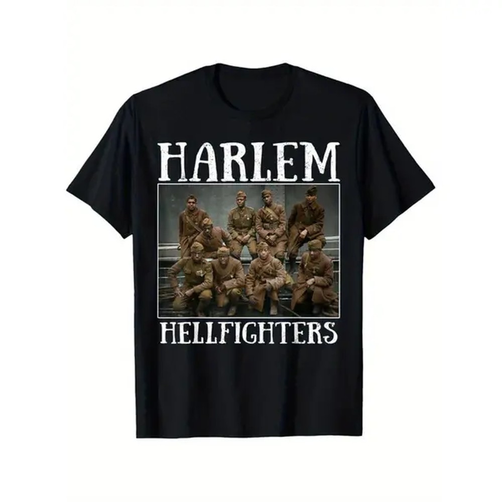 Mens Fashion Black Shirt - 100%コットン ゴルフギフトTシャツ メンズ＆レディース ハーレム・ヘルファイターズシャツ アフリカ系アメリカ人 黒人歴史Tシャツ