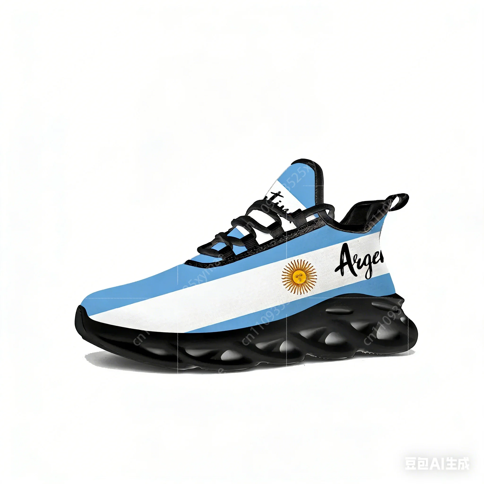Men'S Fashion Running Shoes - アルゼンチン国旗フラットスニーカーメンズレディースアルゼンチンスポーツランニング高品質スニーカーレースアップメッシュ履物オーダーメイド靴