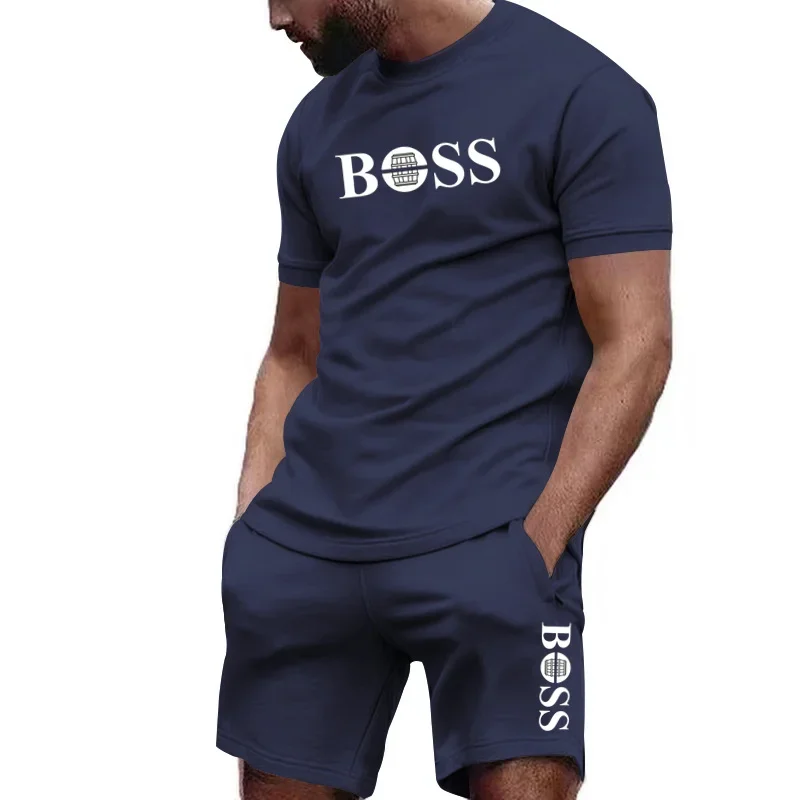 Men'S Fashion 2025 - 2026夏メンズツーピースメッシュトラックスーツ、半袖Tシャツ＆ショーツ、ランニング＆フィットネスウェア、期間限定特別オファー