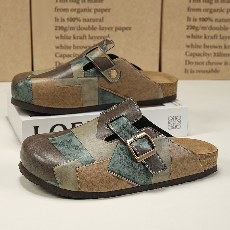 Men'S Fashion For 45 Years Old - ユニセックス コルク製 クローズドトゥ スリッパ スリップオン クロッグ