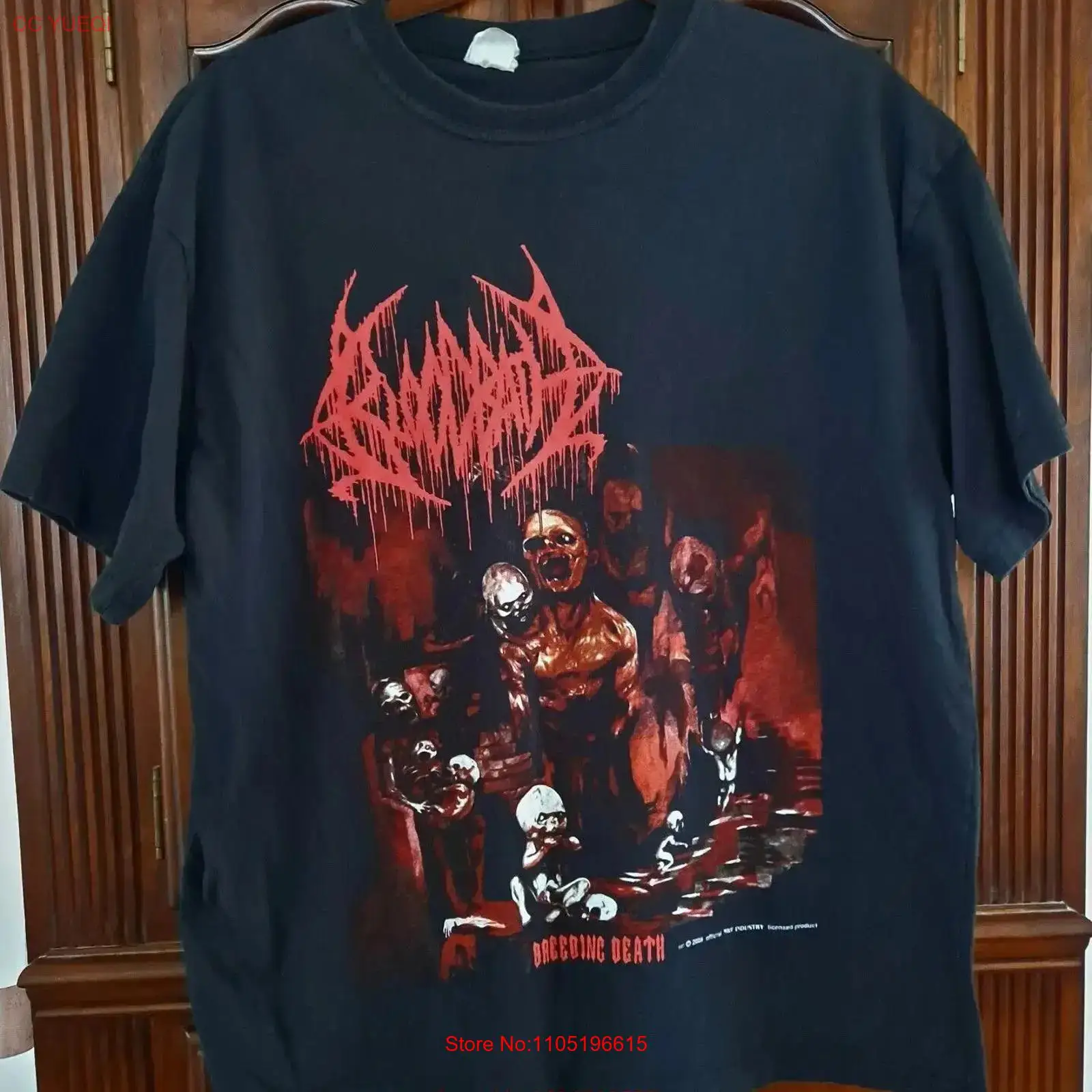 Mens Fashion Black Shirt - BLOODBATH ブリーディング デス T シャツ ブラック