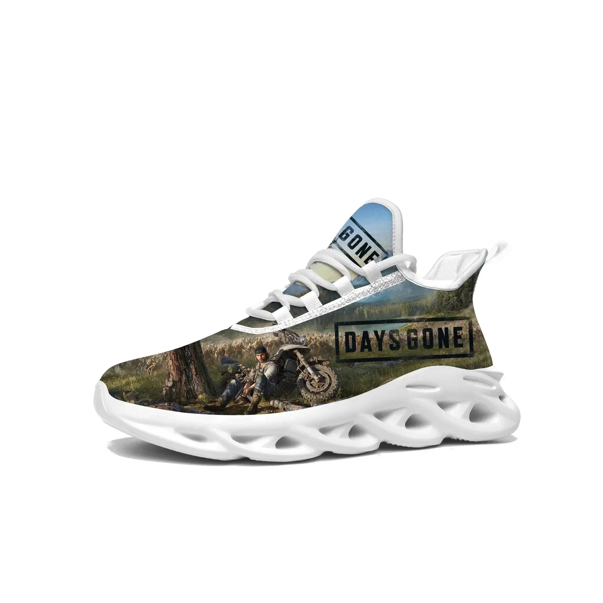 Men'S Fashion Running Shoes - デイズゴーンスニーカーホット漫画ゲームメンズレディーススポーツランニングシューズファッションカスタムビルドレースアップシューズ