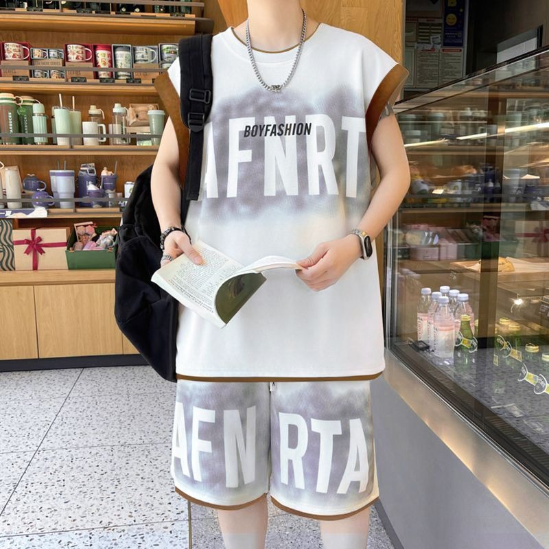 Men'S Fashion And Style - メンズ夏プラスサイズルーズベストショーツセット若者向けファッショナブルカジュアル新スタイルハンサムツーピース衣装