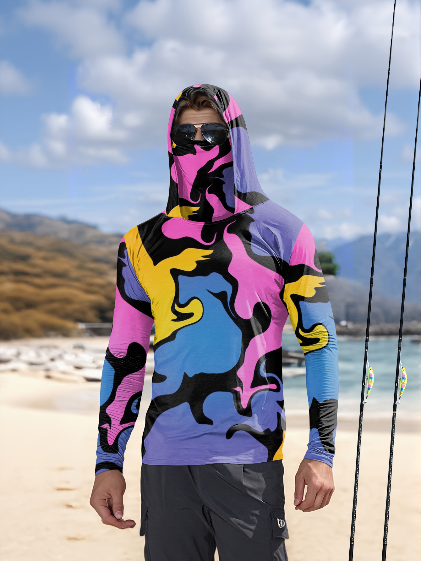 Men'S Fashion For Summer - 2026年夏ベストセラー アウトドアレジャースポーツファッション 快適でシンプルな柄プリント メンズ長袖シャツ