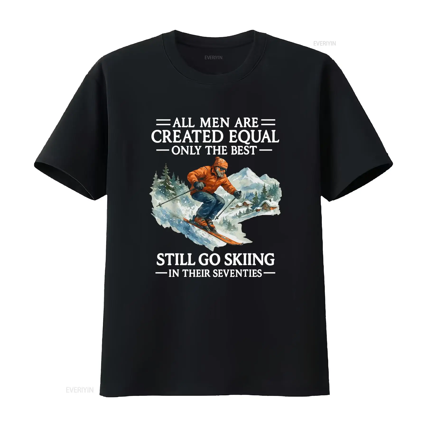 Men'S Fashion For 70 Year Old - 70歳の誕生日スキーヤーS 男性用 70歳のスキー愛好家Tシャツ ヴィンテージ ウォッシュ加工 快適