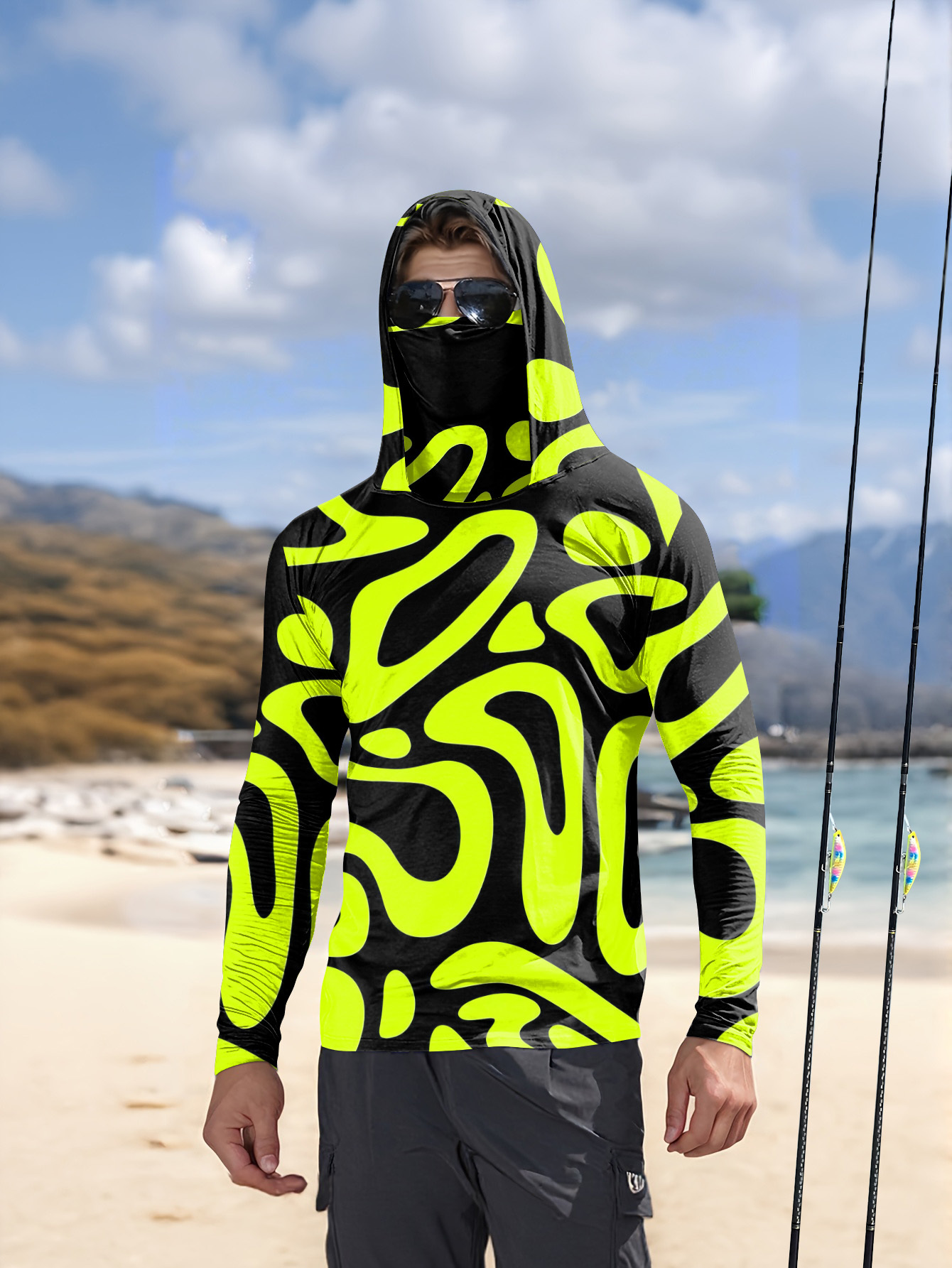 Men'S Fashion For Summer - 2026年夏新作 メンズ長袖シャツ 3Dパターンプリント スポーティー＆カジュアルウェア 快適で柔らかい