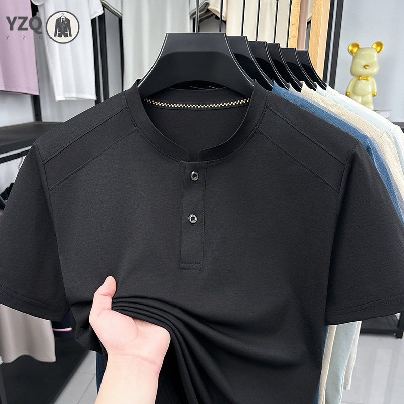 2026年ファッションメンズヘンリーネックTシャツシンプルな - Men'S Fashion And Style のレビューと価格