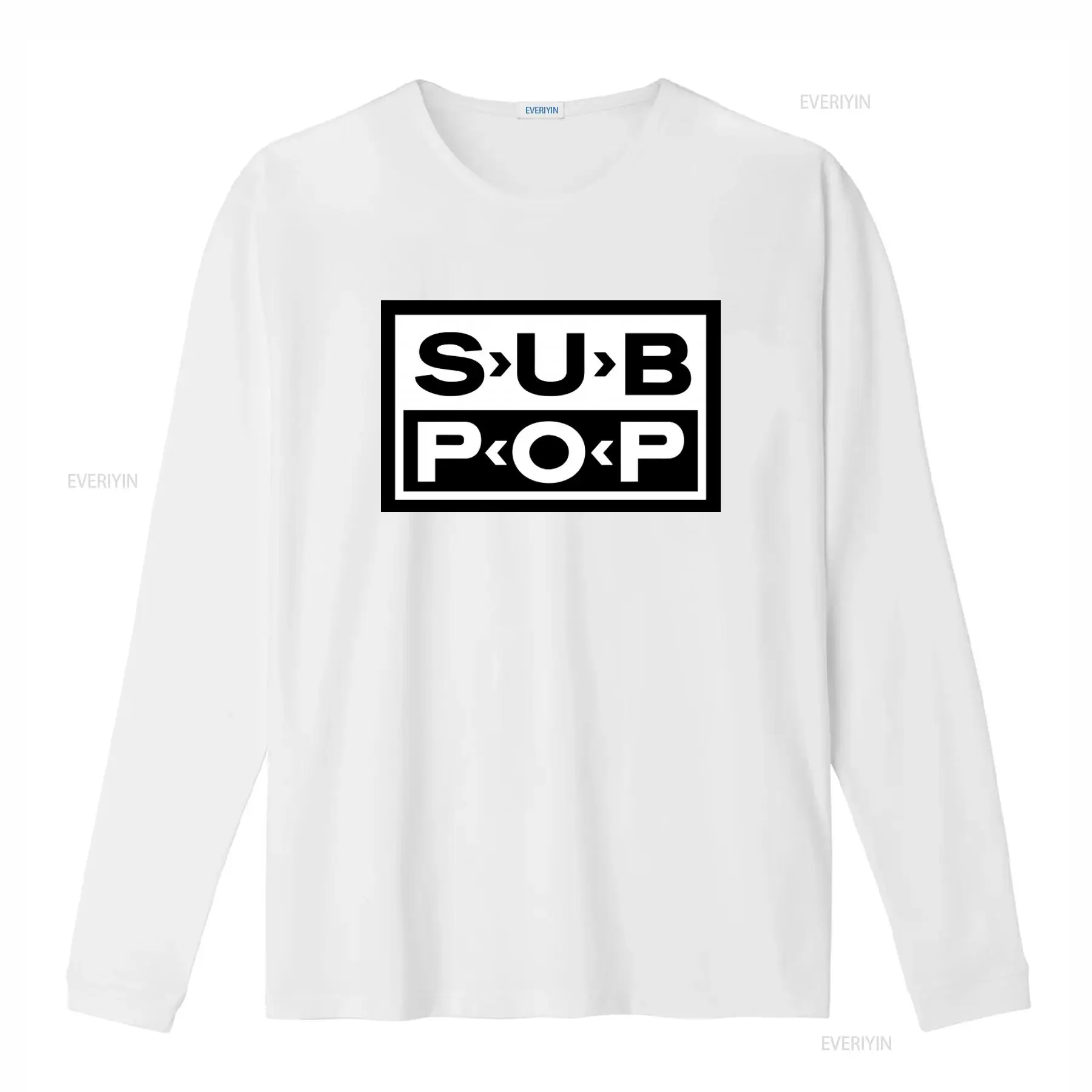 サブポップロゴTシャツ ブラック ホワイトプリント レトロス - Mens Fashion Black Shirt のレビューと価格