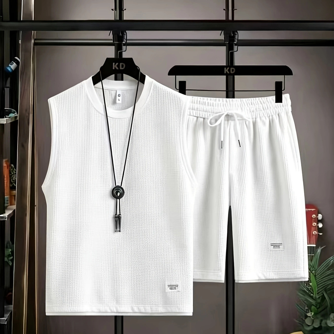 夏用メンズベストセット 高品質ジムジョギングスポーツウェアセ - Men'S Fashion For Summer のレビューと価格