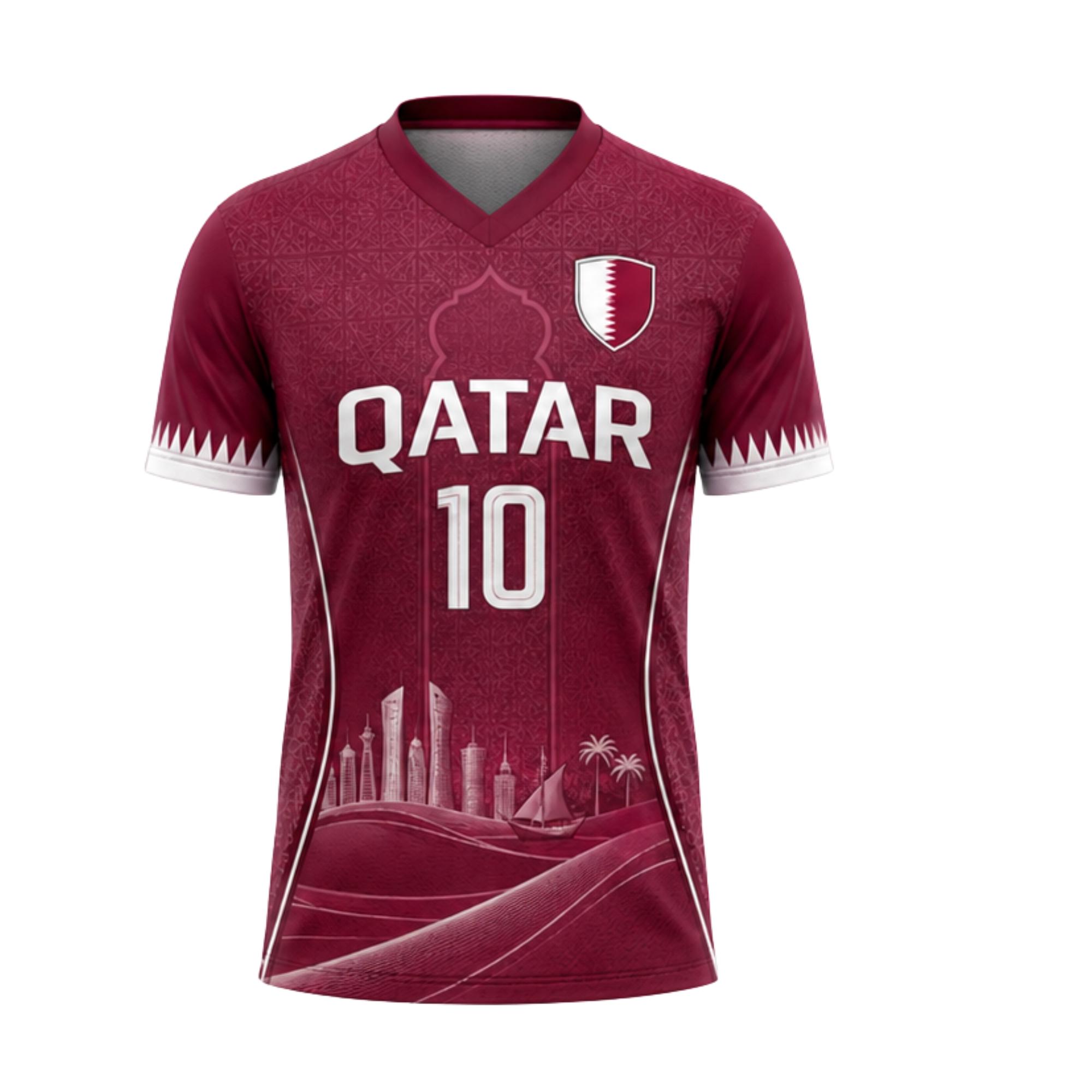 カタールジャージ男性女性サッカーシャツサッカー Tシャツ半袖 - Men'S Fashion Qatar のレビューと価格