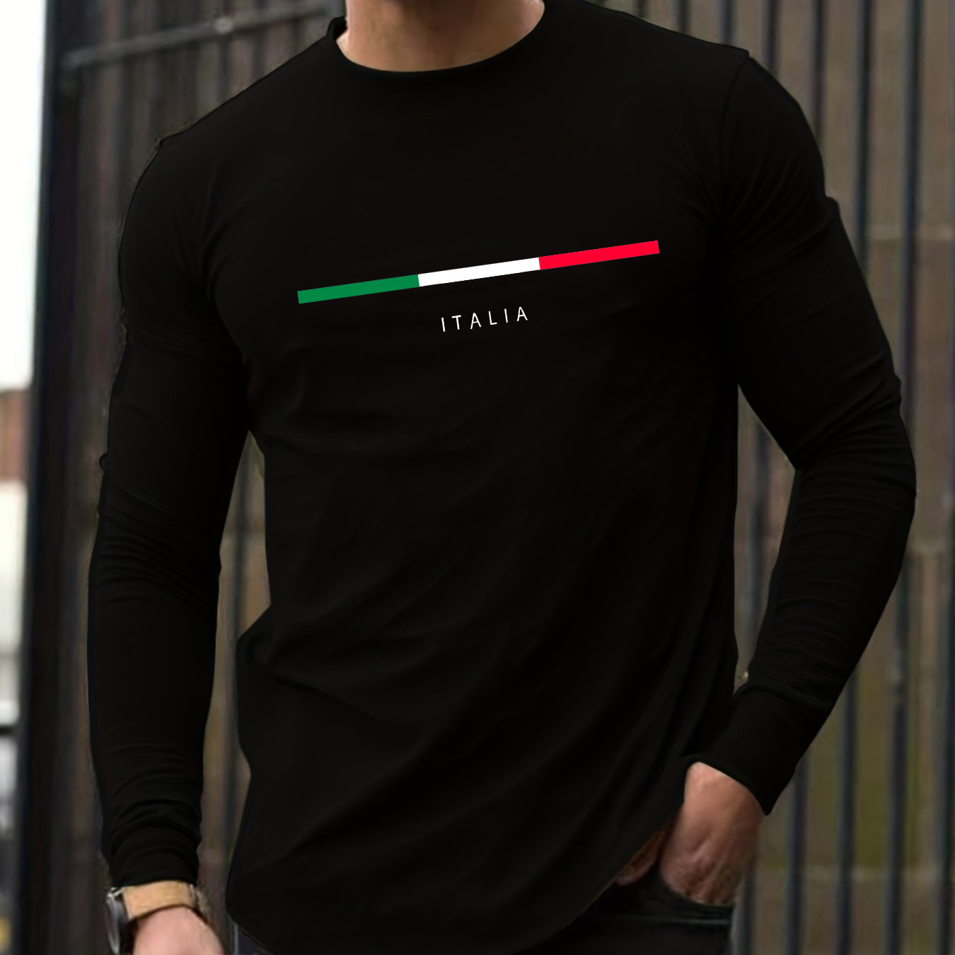 100% 純綿メンズ長袖ラウンドネックルーズイタリア柄プリン - Men'S Fashion 2025 のレビューと価格