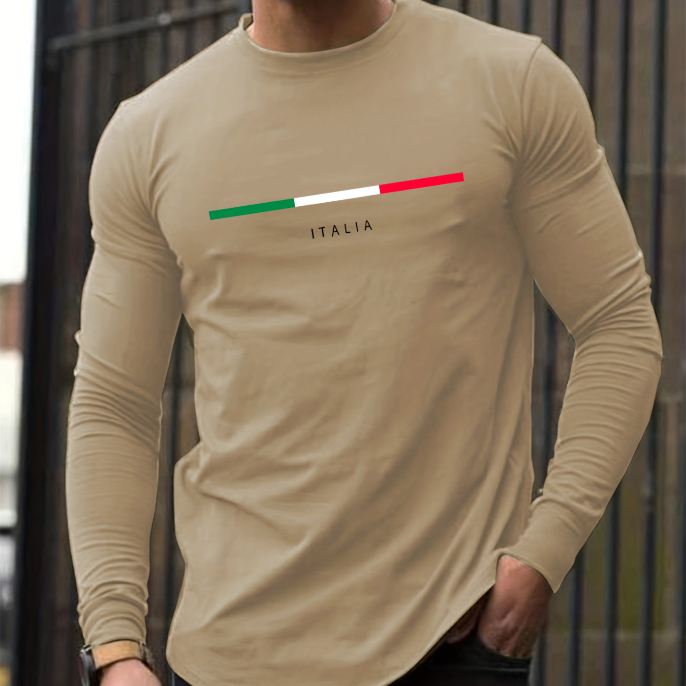 100% 純綿メンズ長袖ラウンドネックルーズイタリア柄プリン - Men'S Fashion 2025 のレビューと価格