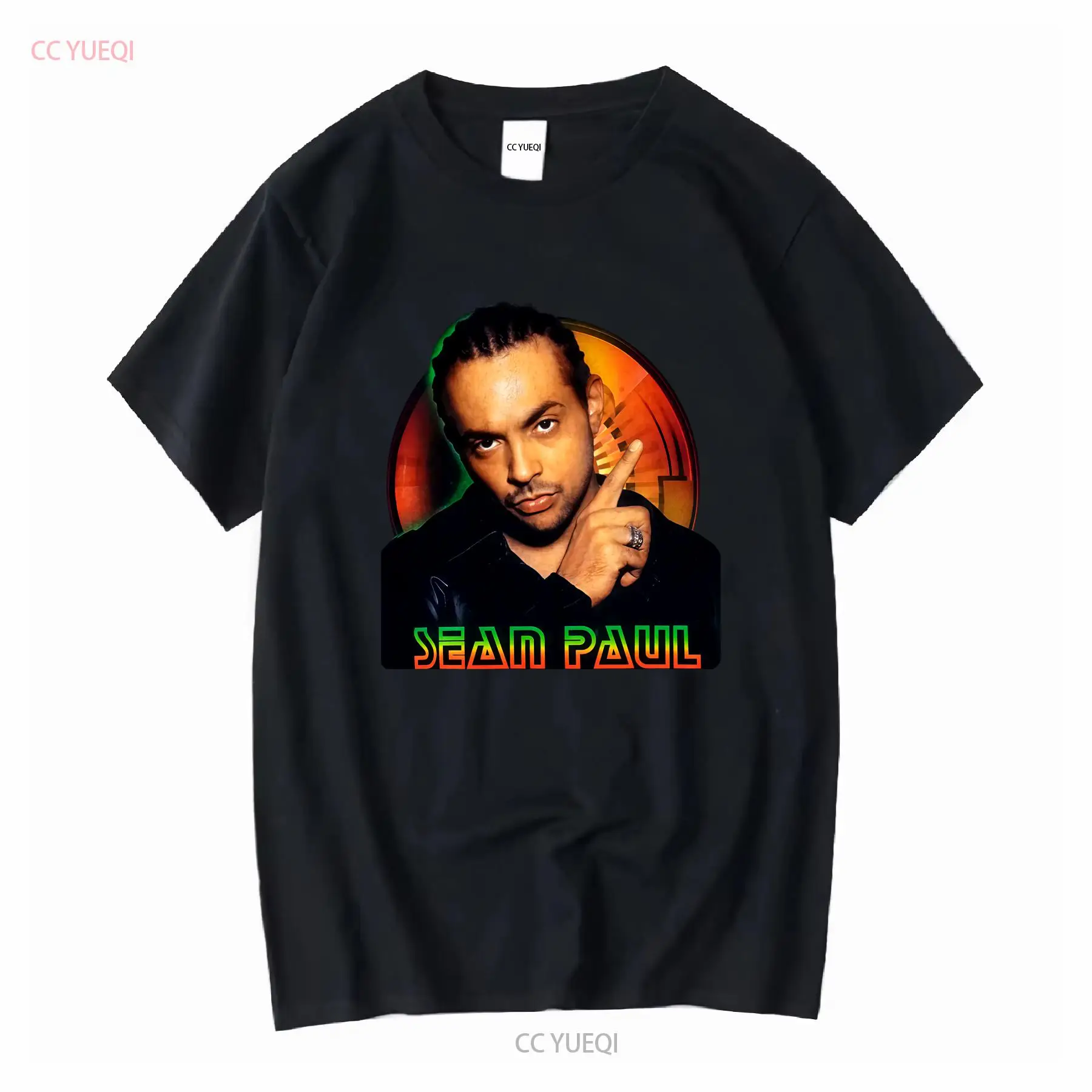 ラッパー ショーン・ポール 黒Tシャツ 半袖 全サイズ S～ - Mens Fashion Black Shirt のレビューと価格