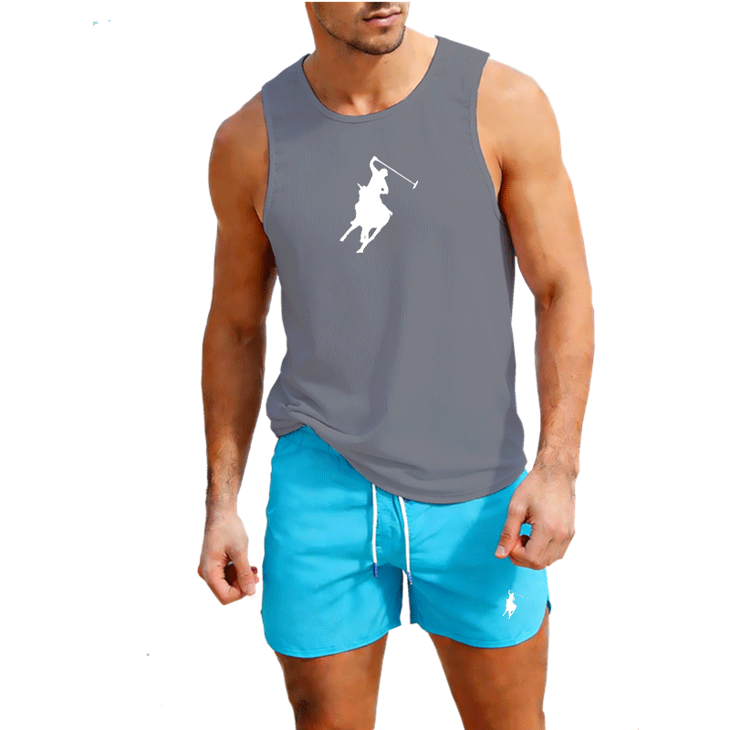 ヨーロッパメンズサマーベスト＆ショーツセット 2ピース アウ - Men'S Fashion For Summer のレビューと価格