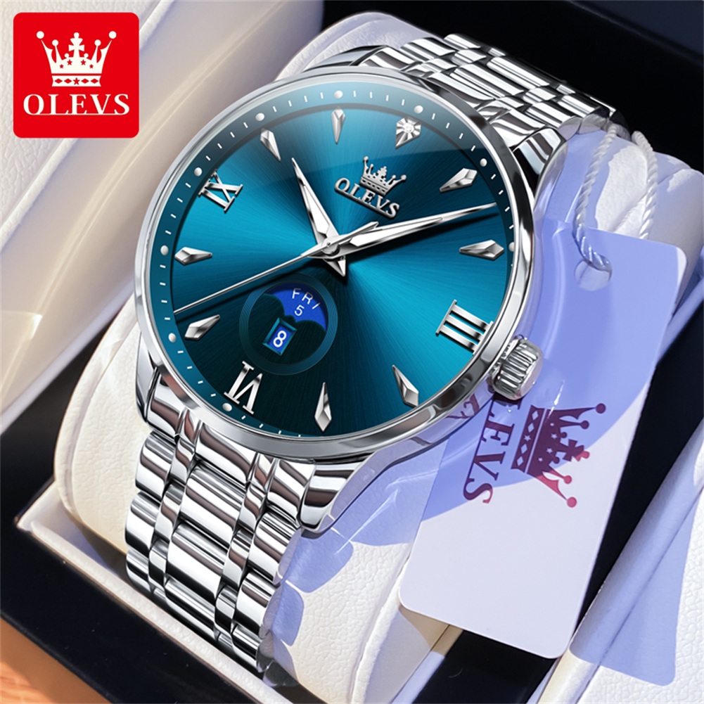 OLEVS ムーンフェイズメンズ腕時計カレンダー 30 メー - Men'S Fashion Luxury Brands のレビューと価格