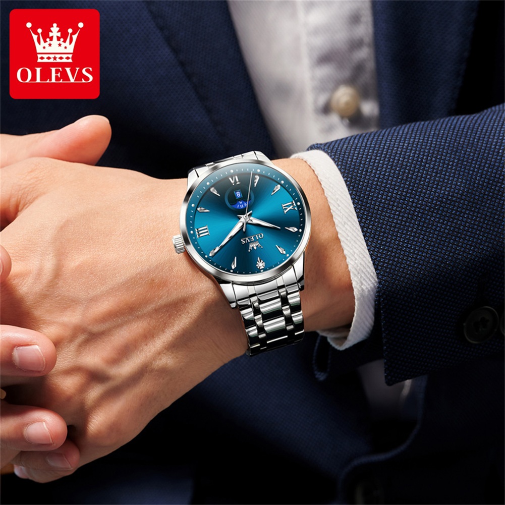 OLEVS ムーンフェイズメンズ腕時計カレンダー 30 メー - Men'S Fashion Luxury Brands のレビューと価格
