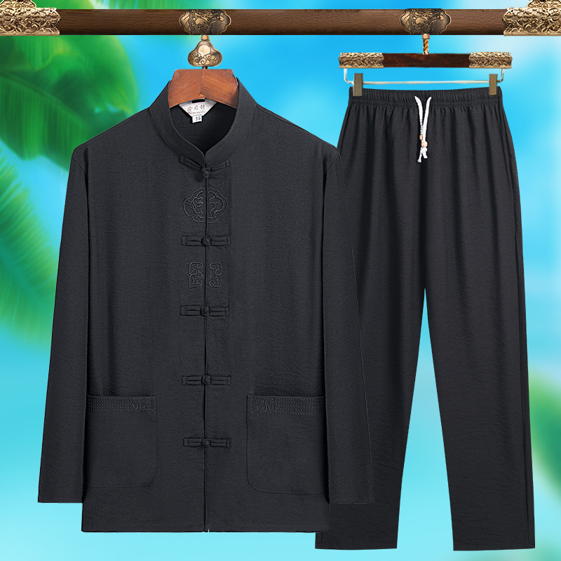 高品質メンズファッショナブルな唐服、純シルク軽量長袖セット、 - Men'S Fashion And Style のレビューと価格