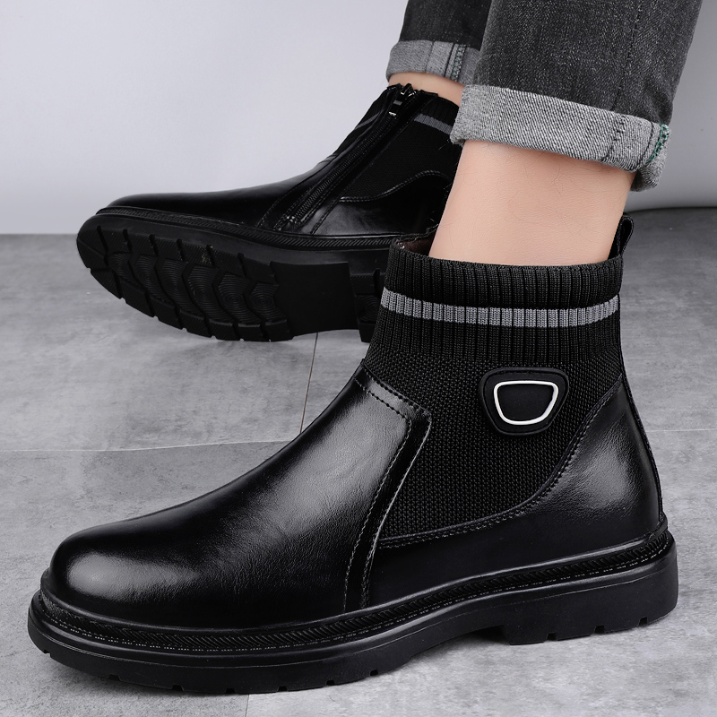 冬のベルベット暖かいハイトップアウトドアスノーブーツ高級ブラ - Men'S Fashion Luxury Brands のレビューと価格
