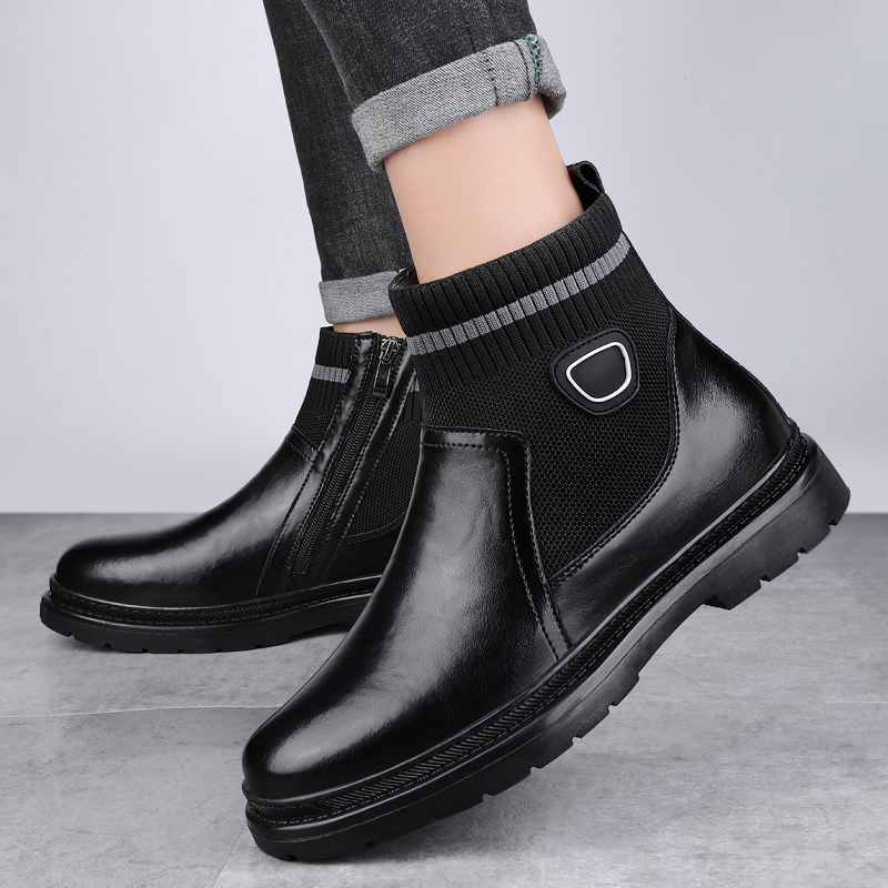 冬のベルベット暖かいハイトップアウトドアスノーブーツ高級ブラ - Men'S Fashion Luxury Brands のレビューと価格