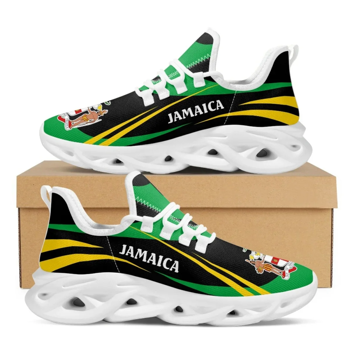 ジャマイカ国旗プリントシューズメンズスニーカー 2022 ブ - Men'S Fashion Running Shoes のレビューと価格