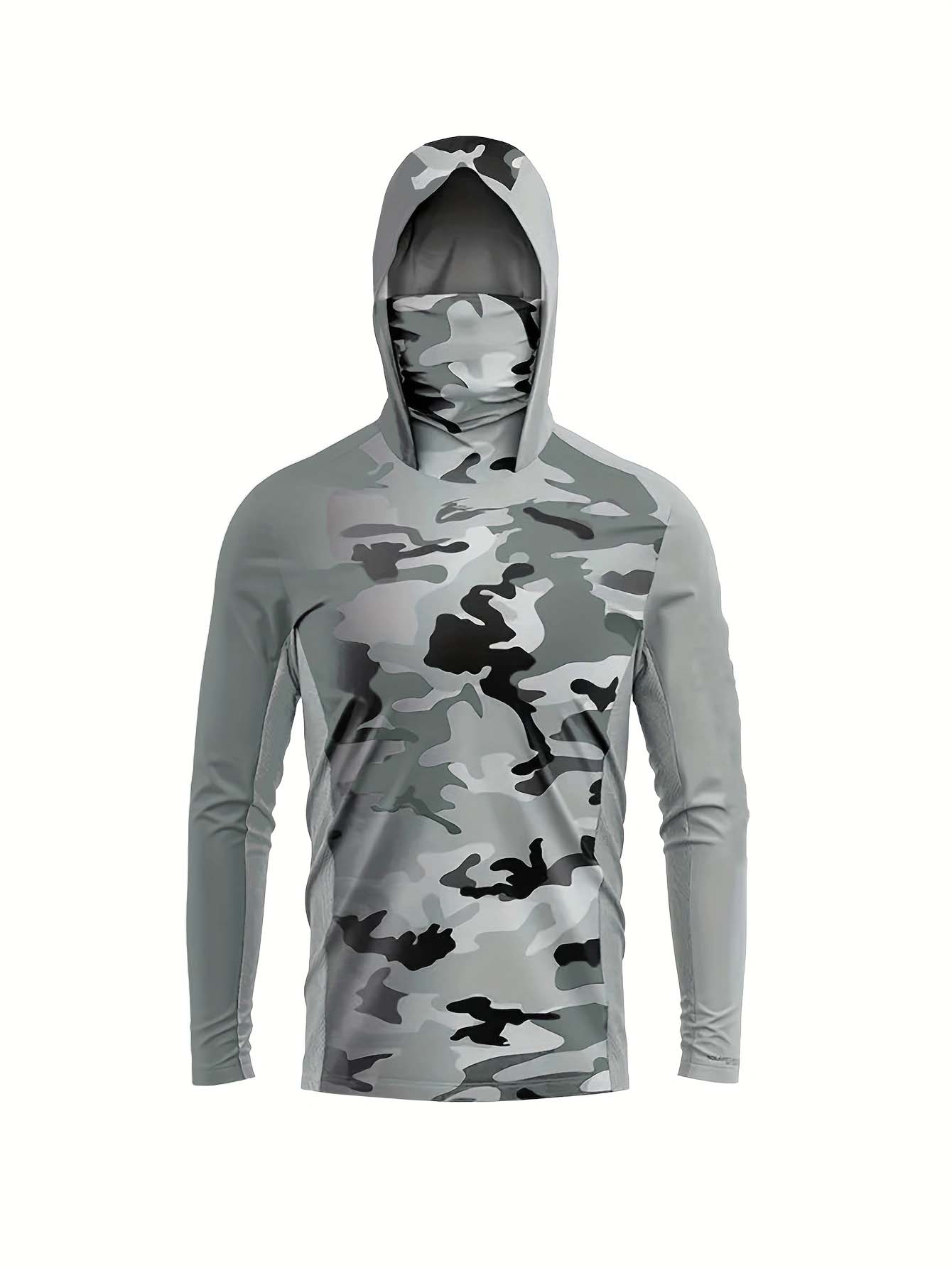 アウトドアフィッシャーマンフード付き長袖Tシャツ、グラデーシ - Men'S Fashion 2025 のレビューと価格