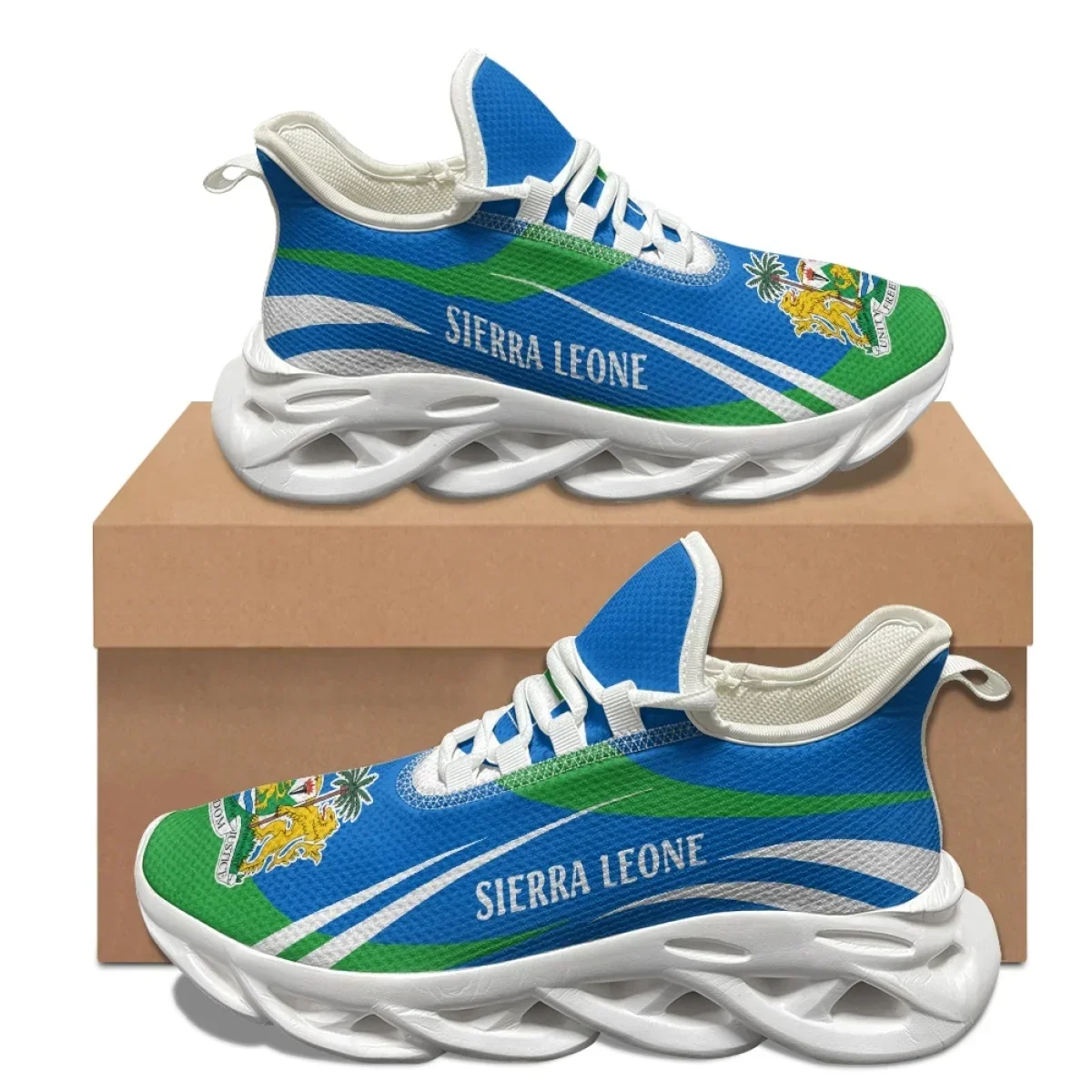 デザイナースニーカー メンズ シエラレオネ国旗プリント カジ - Men'S Fashion Running Shoes のレビューと価格