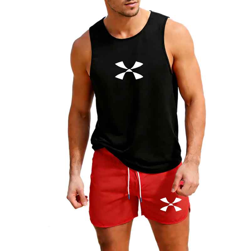 屋外ジョギングスポーツウェアメンズベスト + ショーツ 2  - Men'S Fashion For Summer のレビューと価格