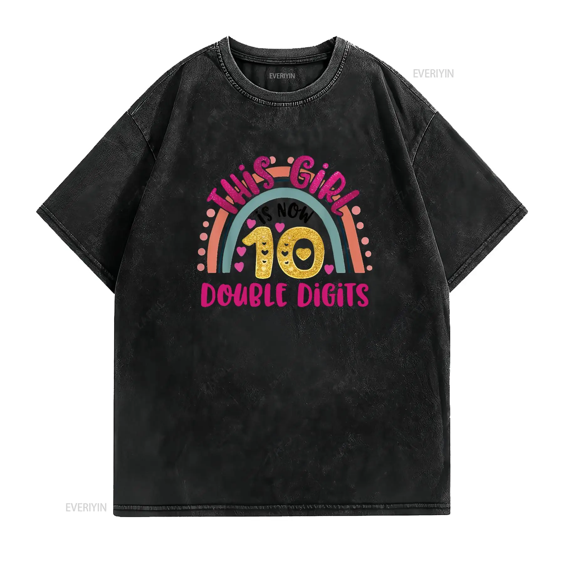 この女の子は今、10歳です。ダブルディジットバースデーTシャ - Men'S Fashion Now のレビューと価格