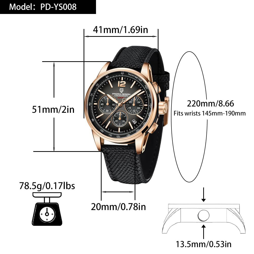 パガーニデザイン 新品 メンズ腕時計 41mm クロノグラフ - Men'S Fashion Luxury Brands のレビューと価格