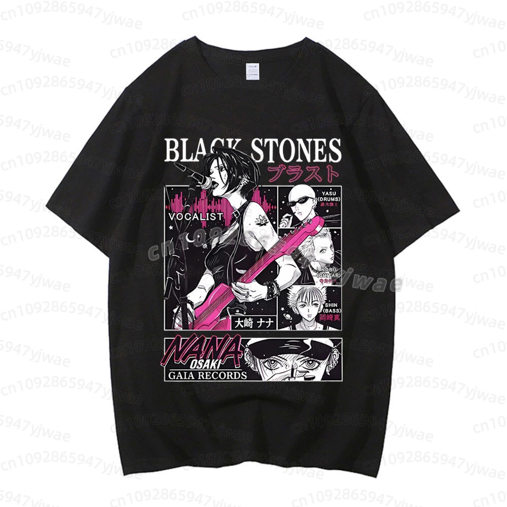 2026 女性夏ブラックストーンナナ大崎プリントファッション - Mens Fashion Black Shirt のレビューと価格