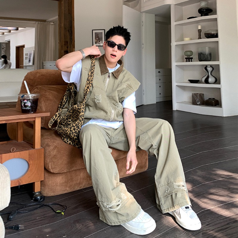 アメリカのファッションブランドレトロデニムジャケットメンズ夏 - Men'S Fashion For Summer のレビューと価格