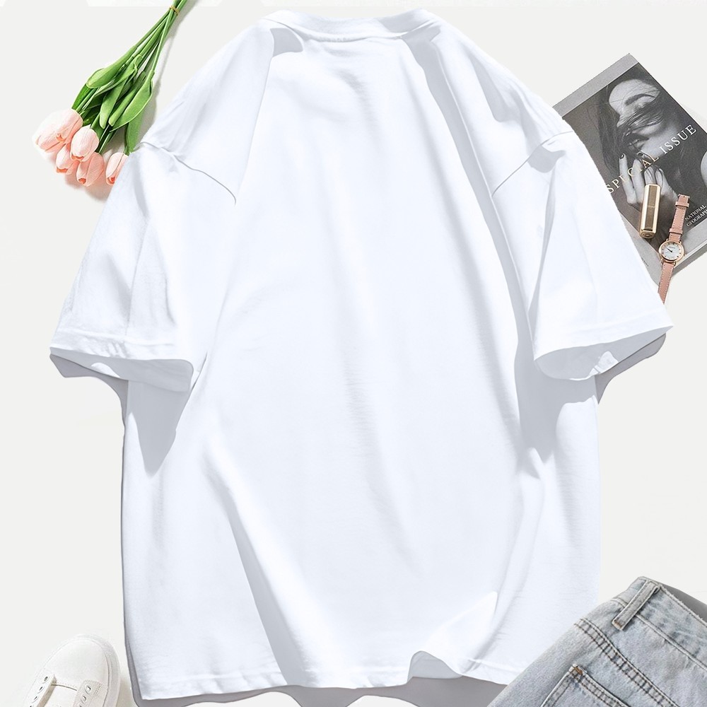 夏用カスタムコットンTシャツ レディース DIY ロゴ/グラ - Graphic Tee Oversized のレビューと価格