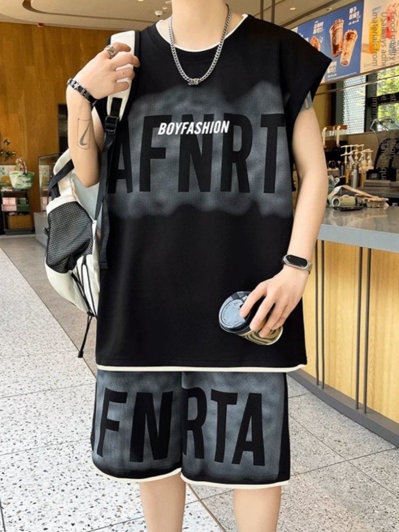 メンズ夏プラスサイズルーズベストショーツセット若者向けファッ - Men'S Fashion And Style のレビューと価格