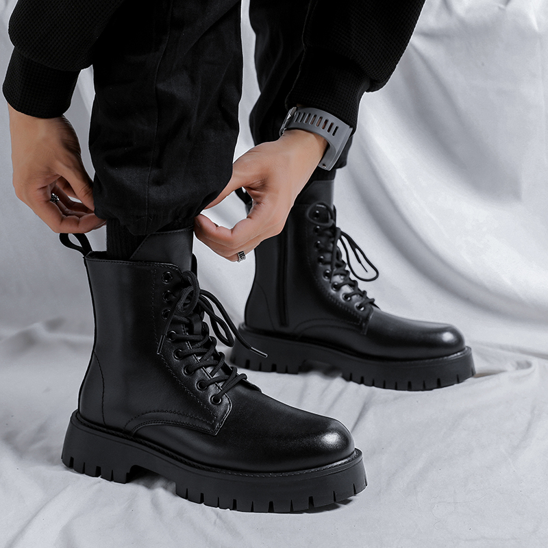 メンズラグジュアリーファッション 本革ブーツ ブラック ホワ - Men'S Fashion Luxury Brands のレビューと価格