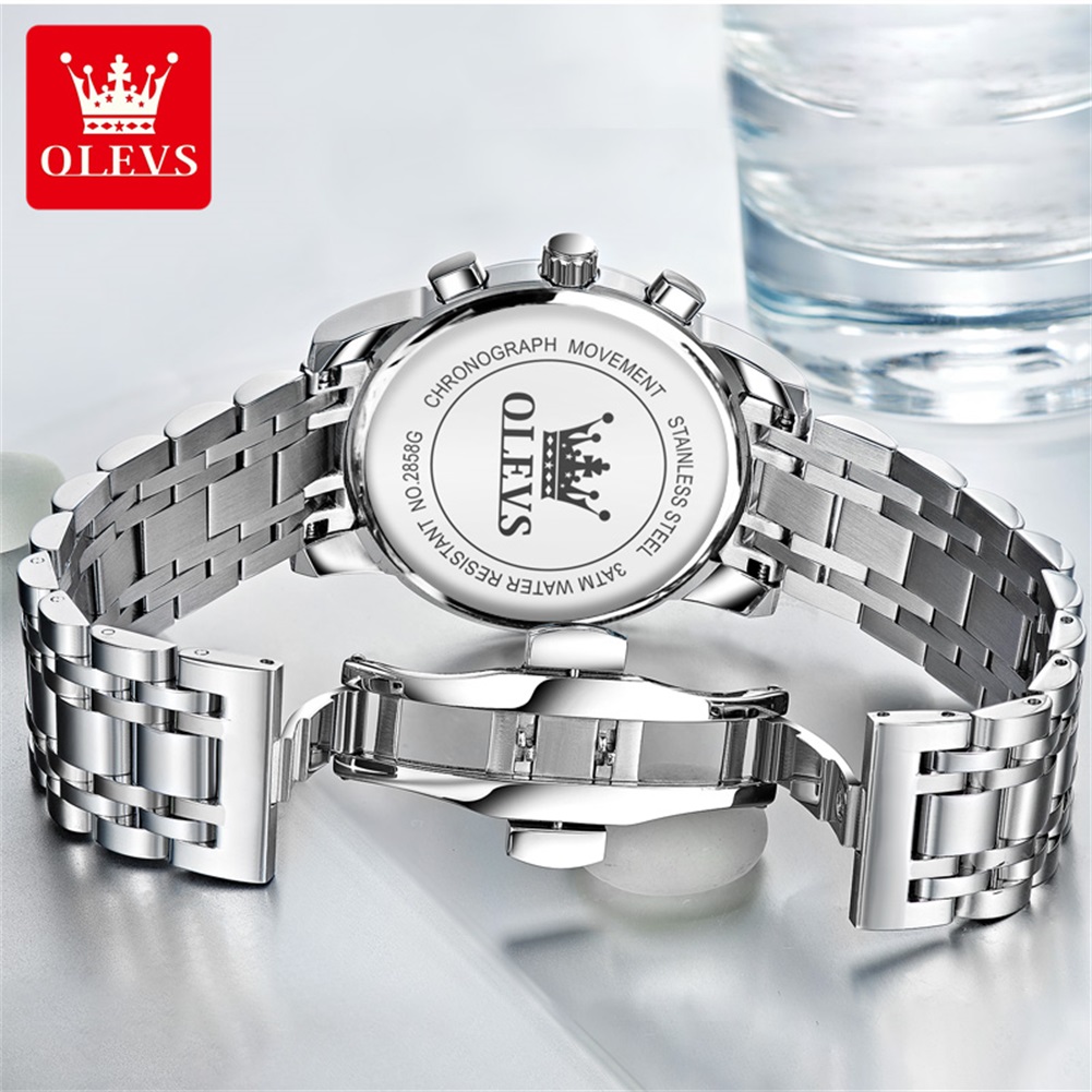 OLEVS 人気のメンズ腕時計ステンレススチールブラックムー - Men'S Fashion Luxury Brands のレビューと価格