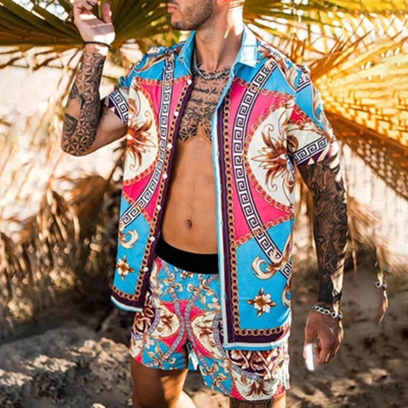 夏のメンズファッション　レオパード柄半袖シャツ＆ショートパン - Men'S Fashion And Style のレビューと価格