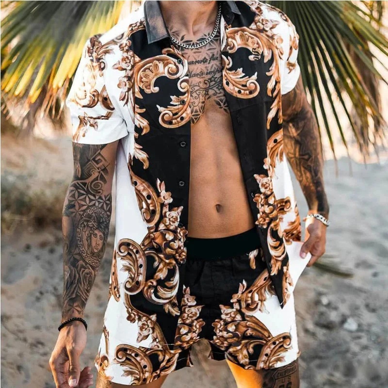 夏のメンズファッション　レオパード柄半袖シャツ＆ショートパン - Men'S Fashion And Style のレビューと価格