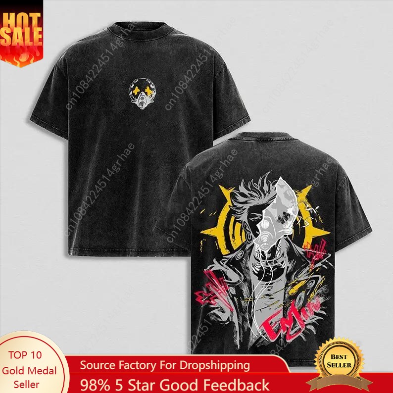 Gachiakuta ヴィンテージアニメウォッシュシャツアニ - Graphic Tee Oversized のレビューと価格