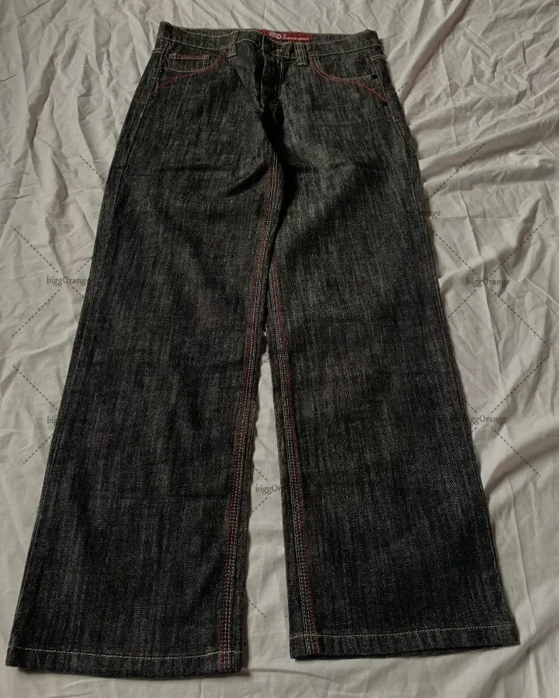 Y2K レトロアメリカンハイストリートパッチワーク文字刺繍ジ - Men'S Fashion For 70 Year Old のレビューと価格