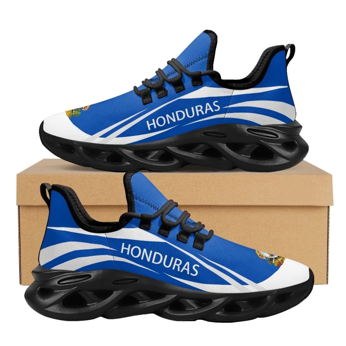 男性ブレードランニングシューズホンジュラス国旗プリント通気性 - Men'S Fashion Running Shoes のレビューと価格