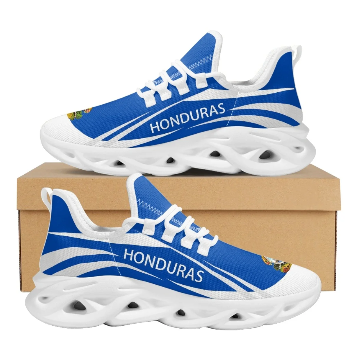 男性ブレードランニングシューズホンジュラス国旗プリント通気性 - Men'S Fashion Running Shoes のレビューと価格