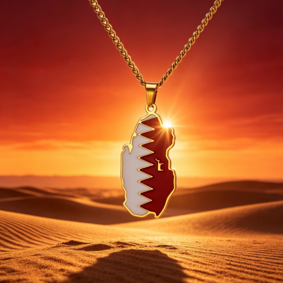 ドリップオイルカタールマップネックレス 女性男性用 ステンレ - Men'S Fashion Qatar のレビューと価格
