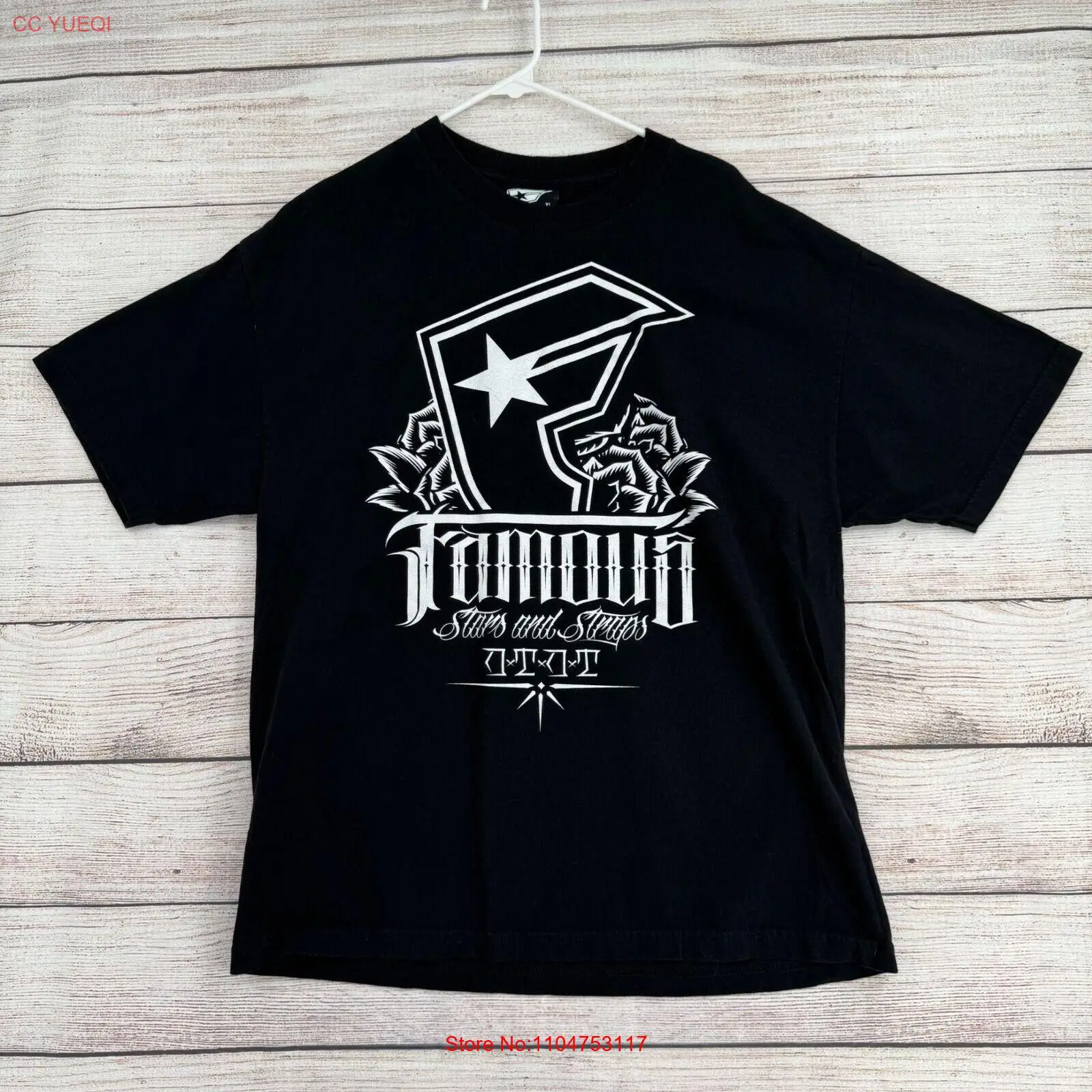 ヴィンテージ有名な星とストラップロゴ T シャツメンズサイズ - Mens Fashion Black Shirt のレビューと価格